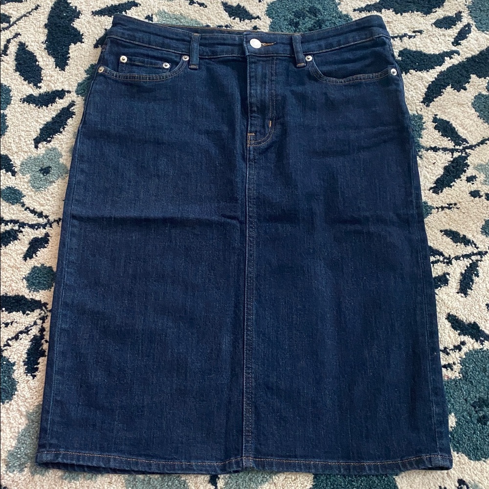 Ralph Lauren Dark Blue Denim Pencil Skirt